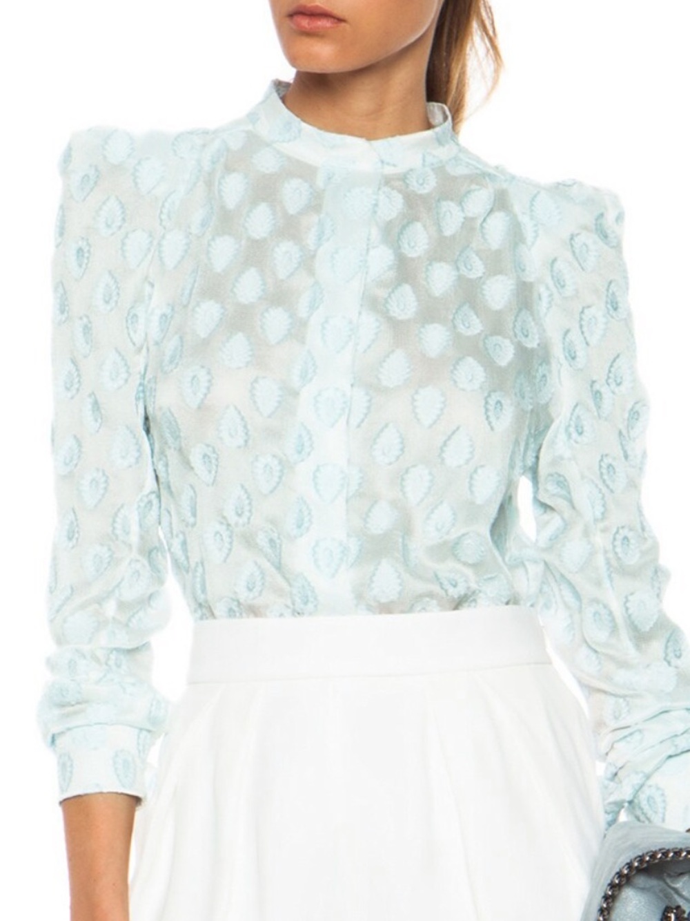 CHLOE - Textured Medallion Blouse - Size 42